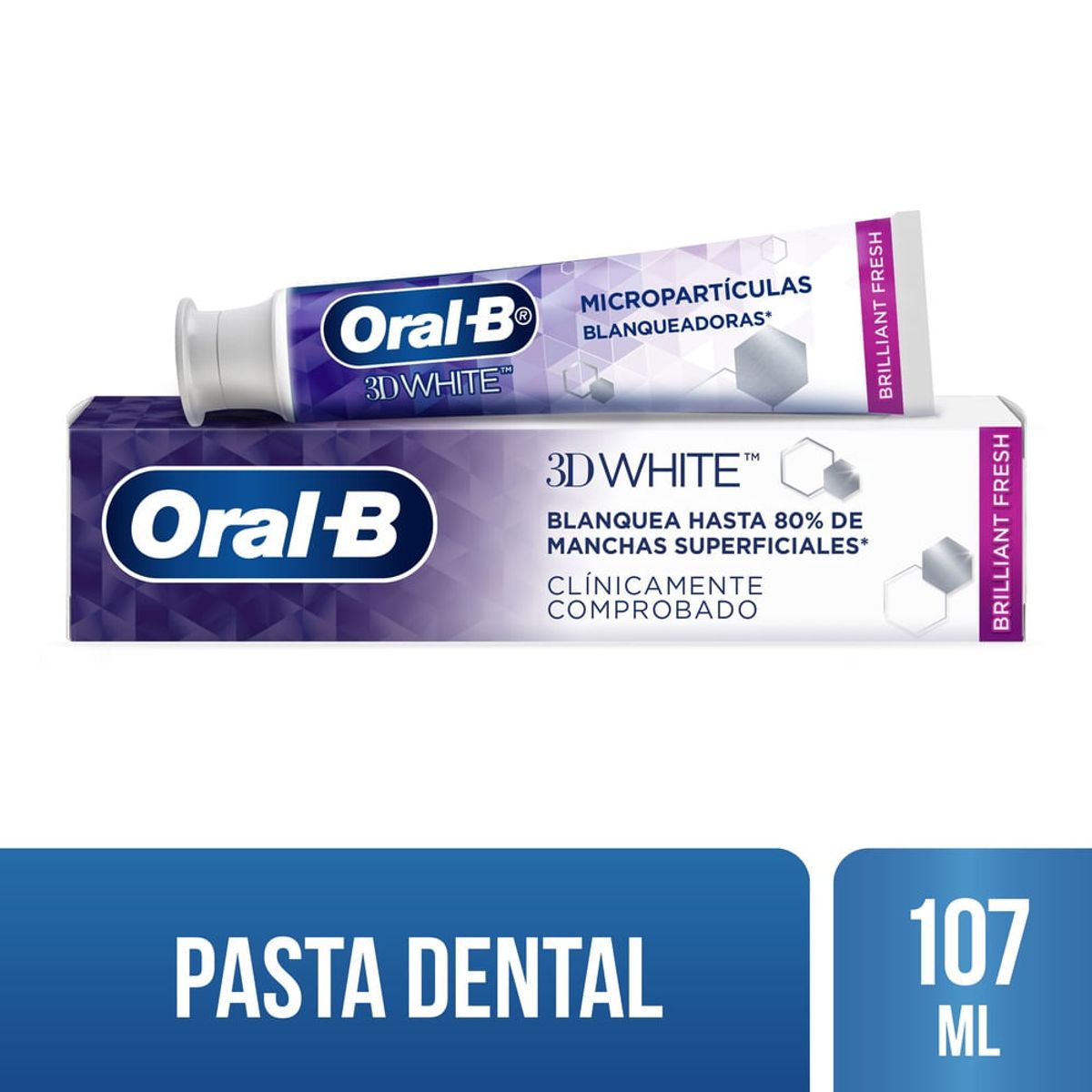 ORAL B - Crema Dental 3D White Brilliant Fresh X 107ml