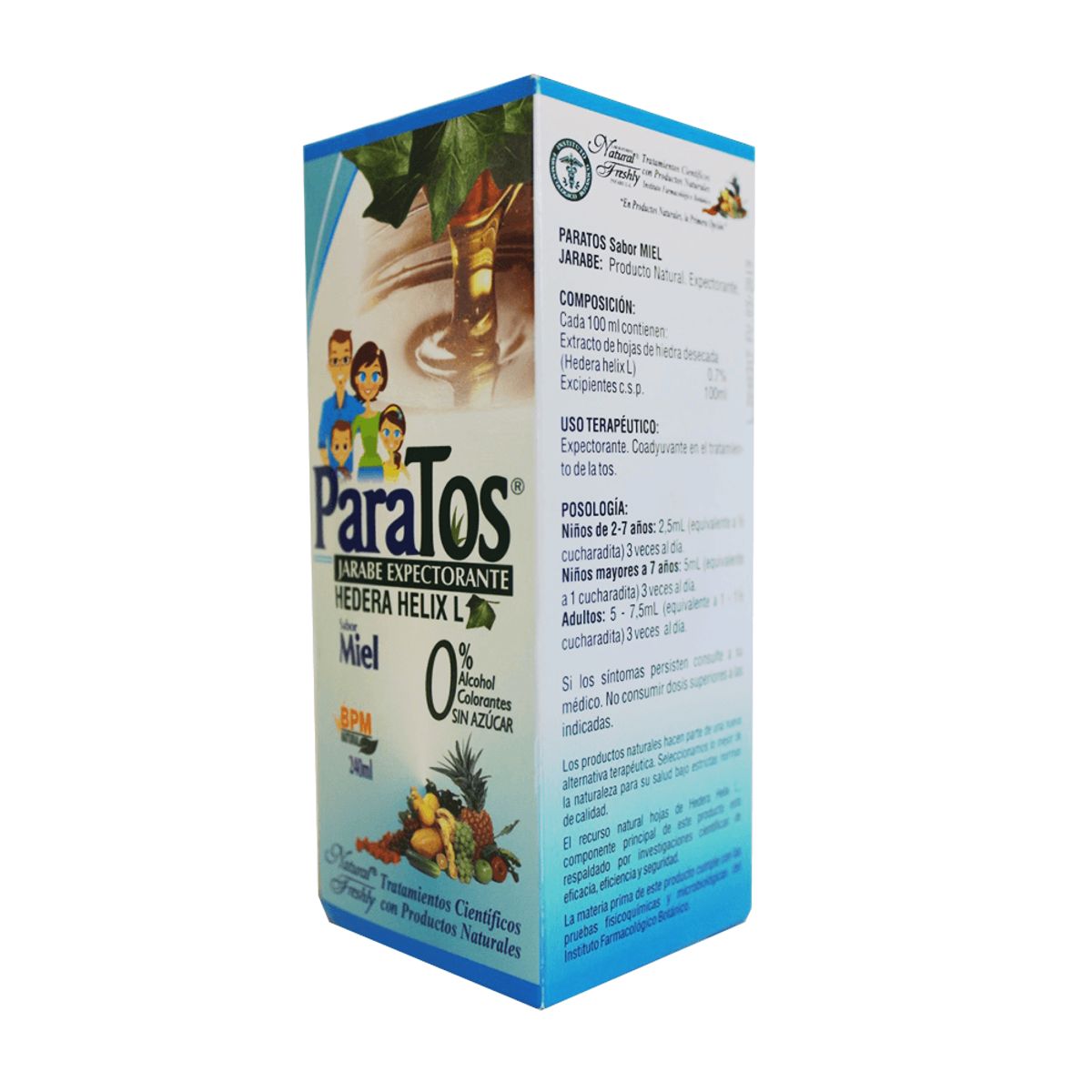 NATURAL FRESHLY - Paratos Jarabe Expectorante Miel X 240ml