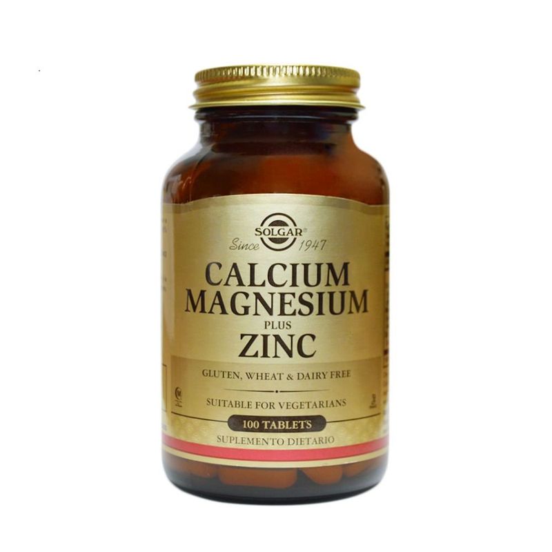 SOLGAR - Calcium Magnesium + Zinc Solgar 100 Tabletas