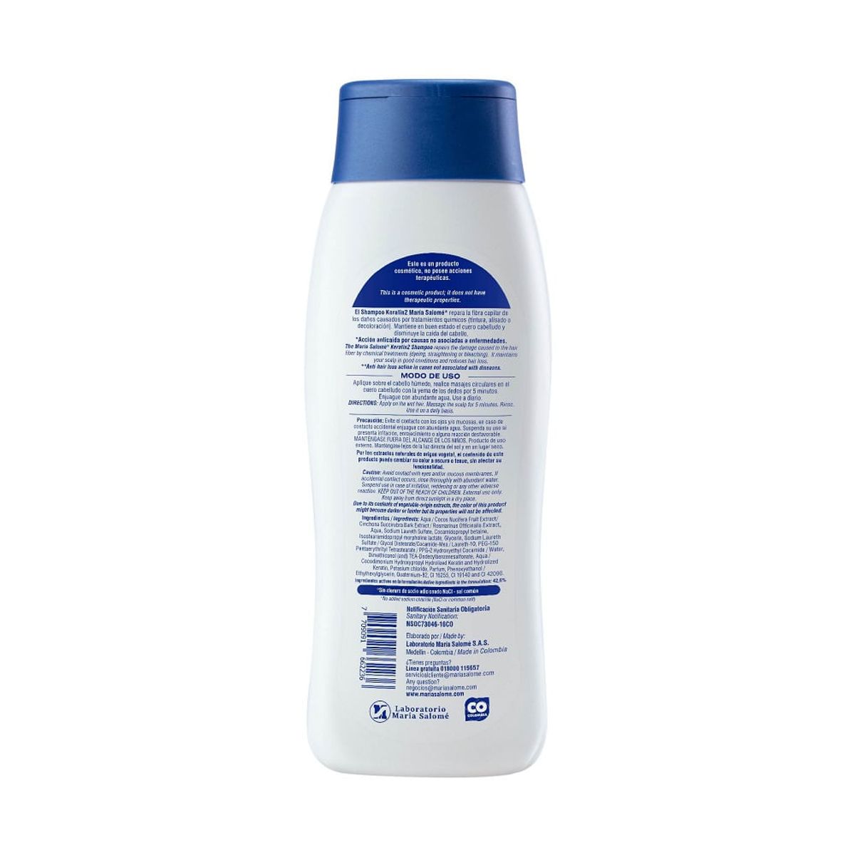 MARIA SALOME - Shampoo Keratin2 María Salomé X 400ml