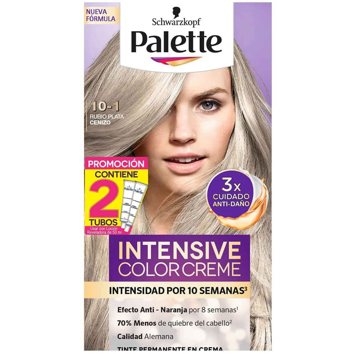 PALETTE - Tinte Palette Color Creme Permanente 10-1 Rubio Plata Cenizo