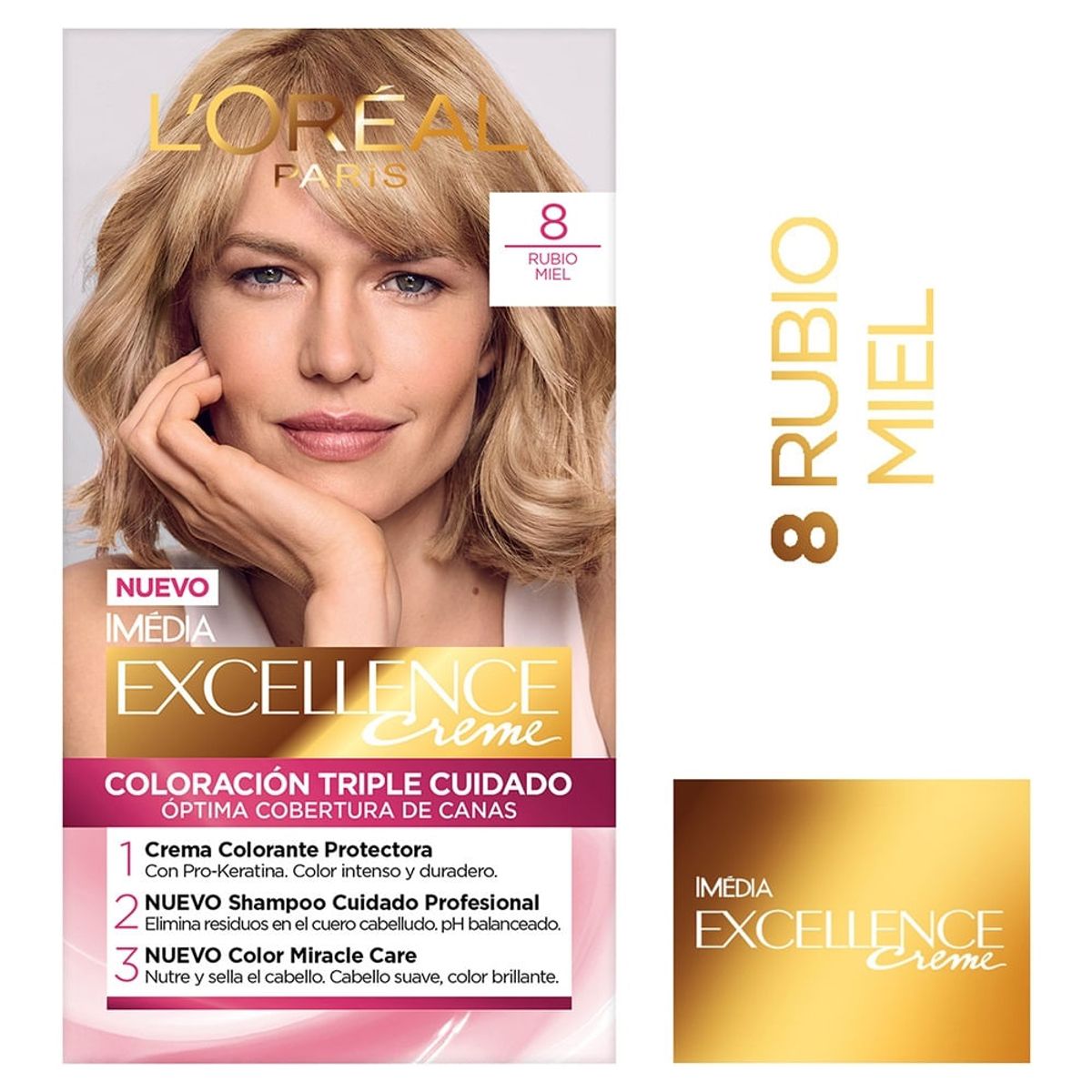 LOREAL - Tinte Capilar L'oréal Paris Excellence Creme 8 Rubio Claro