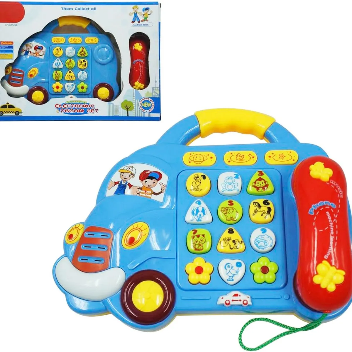 DAYOSHOP - Teléfono Celular Juguete Musical Carro Bebe Niño bateria