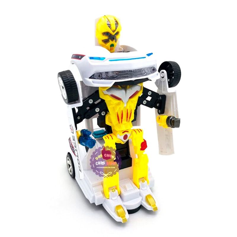 DAYOSHOP - Carro Policia Transformers Deportivo Juguete Niño  Bateria