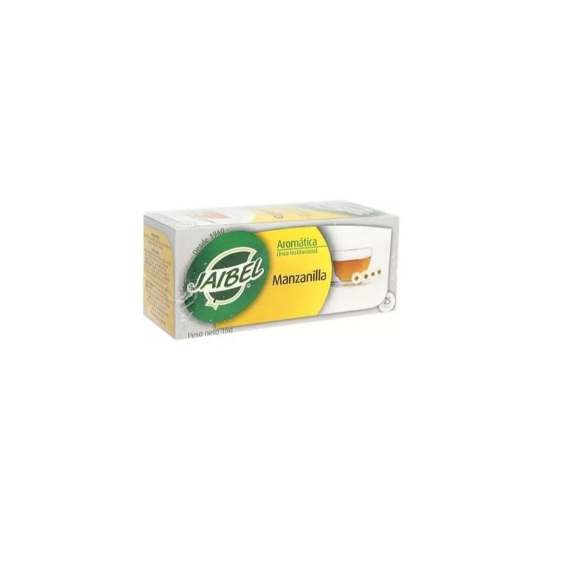 JAIBEL - Aromática institucional manzanilla jaibel 6 cajas x 25 sobres