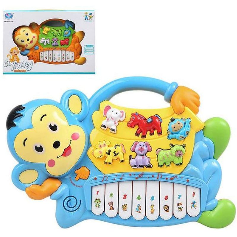 DAYOSHOP - Piano Organeta Mono Mico Granja Animales Bebes Niño bateria