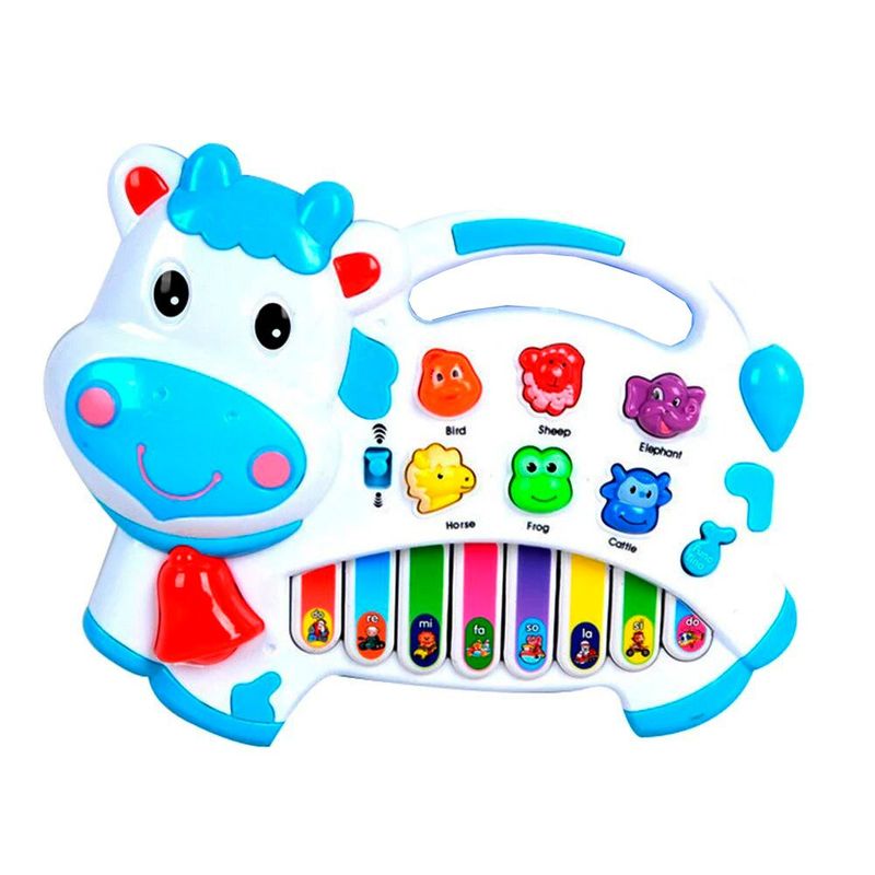 DAYOSHOP - Piano Organeta Vaca Granja Animales Bebes Niños Bateria