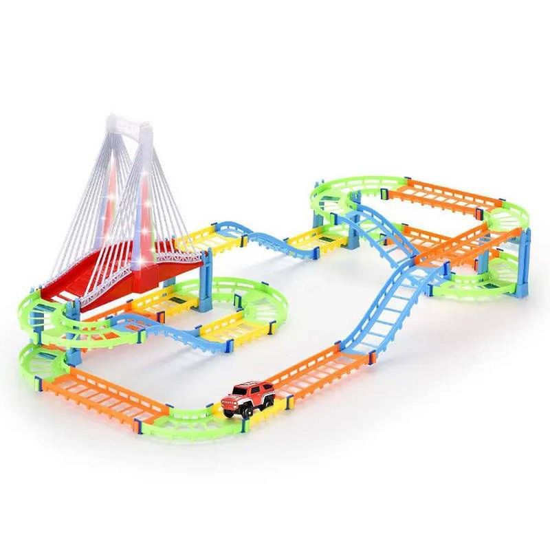 DAYOSHOP - Pista De Puente Carro Camioneta Luces Juguete  Baterias