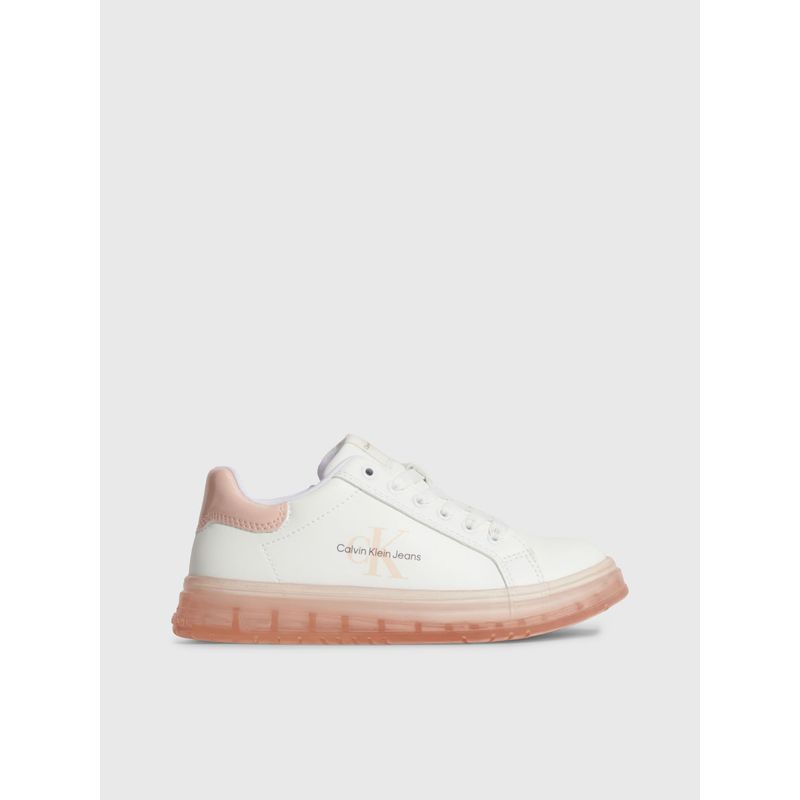 CALVIN KLEIN - Tenis Con Cordones Niña Blanco Calvin Klein