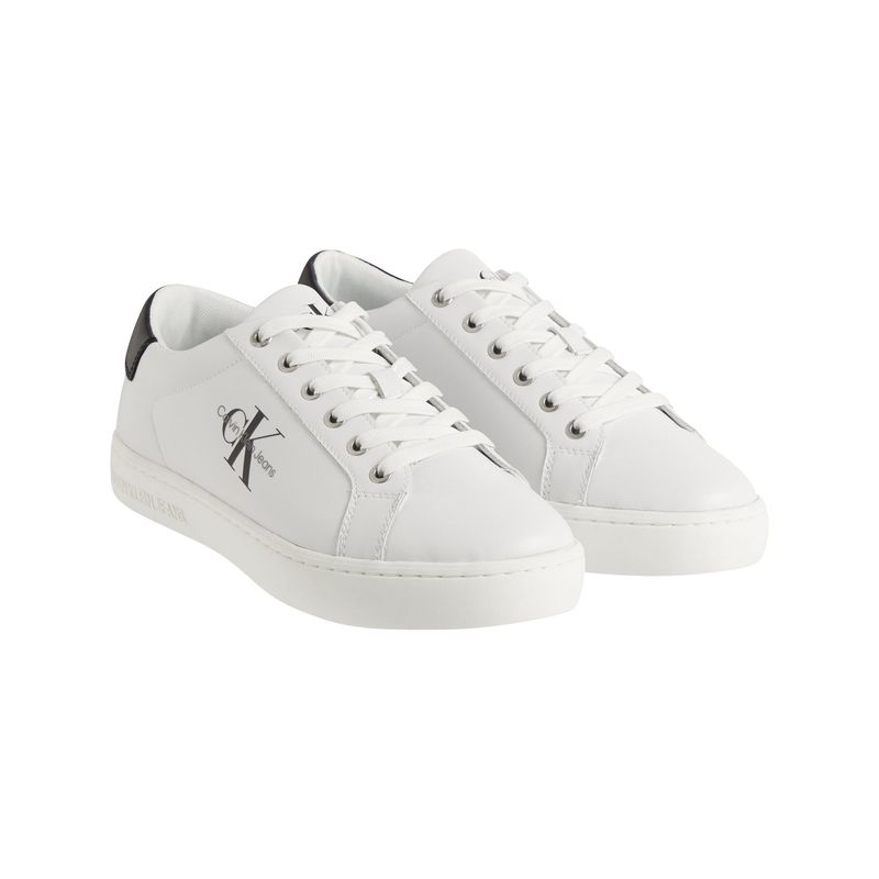 CALVIN KLEIN - Tenis Blanco De Cuero Para Hombre Calvin Klein