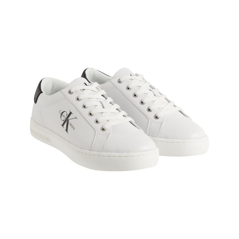 CALVIN KLEIN - Tenis Blanco De Cuero Para Hombre Calvin Klein