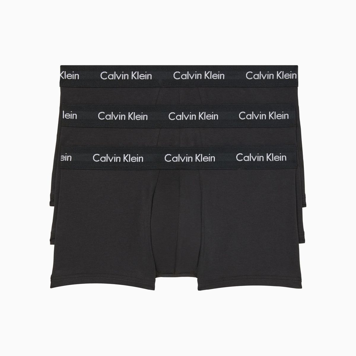 CALVIN KLEIN - 3 Pack De Boxer Negros Low Rise Trunk En Algodón Calvin Klein