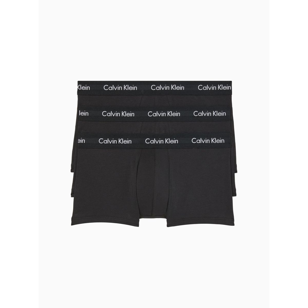 CALVIN KLEIN - 3 Pack De Boxer Negros Low Rise Trunk En Algodón Calvin Klein