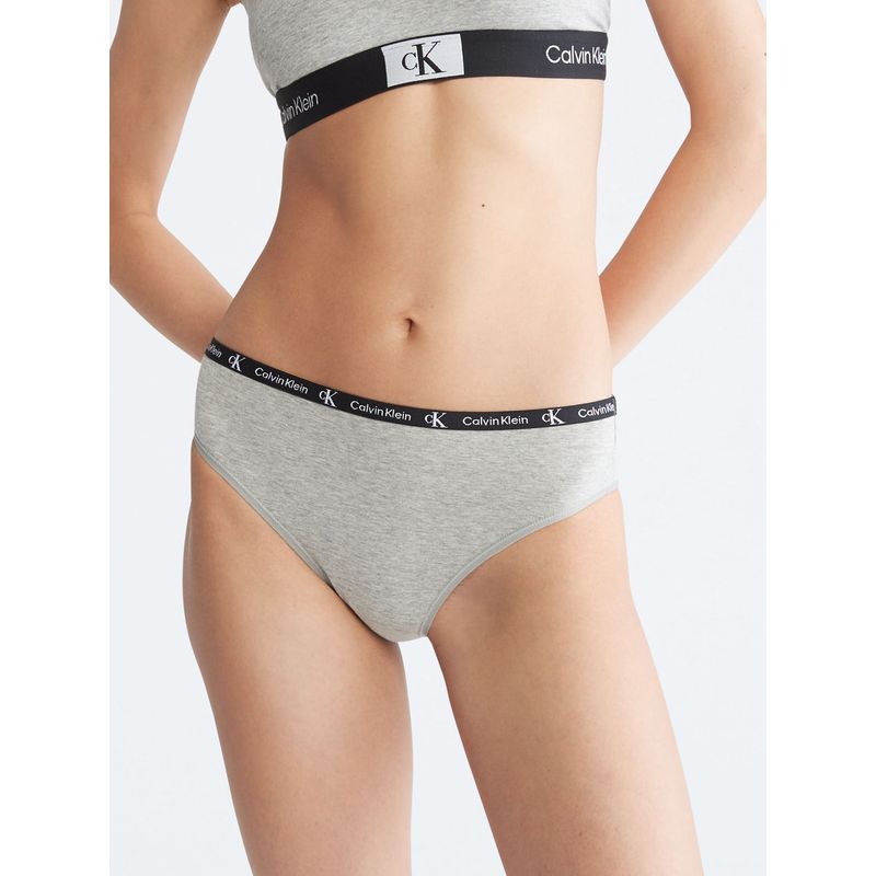 CALVIN KLEIN - Bikini Con Logo Mujer Gris Calvin Klein
