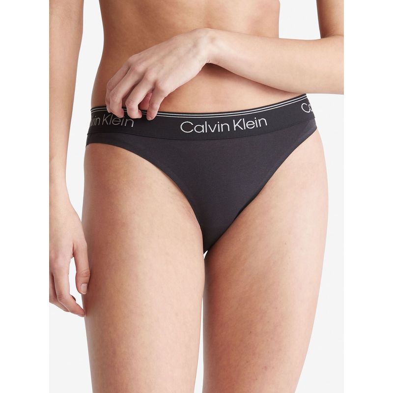 CALVIN KLEIN - Pantie Tipo Bikini Con Logo Mujer Negro Calvin Klein