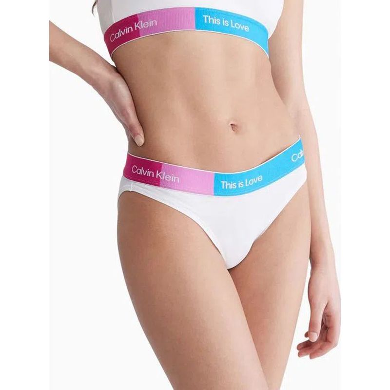 CALVIN KLEIN - Pantie Blanca Tipo Bikini Con Logo Para Mujer Calvin Klein_.