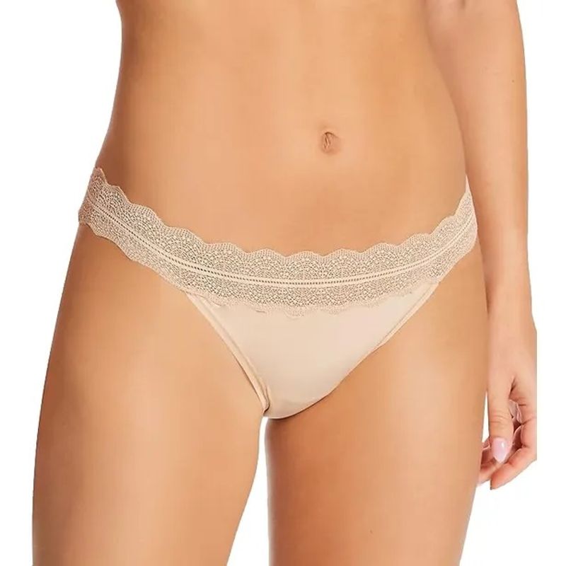 CALVIN KLEIN - Panties Beige Tipo Bikini En Microfibra Para Mujer Calvin Klein