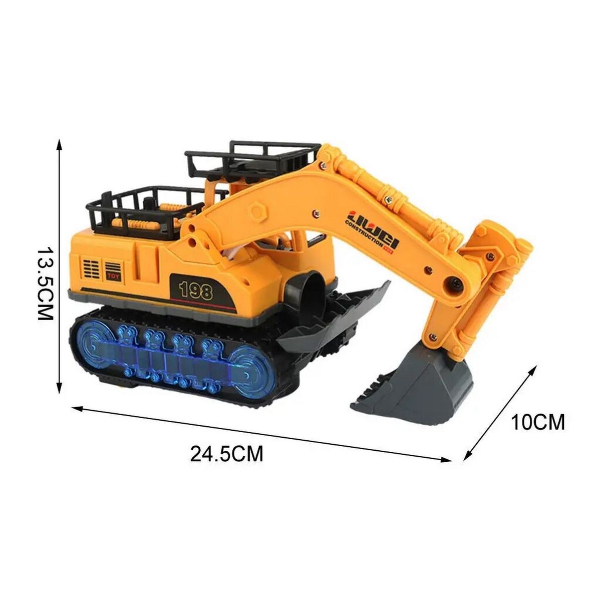 DAYOSHOP - Retroexcavadora Juguete Niños Luz Sonido Ingenio  Baterias