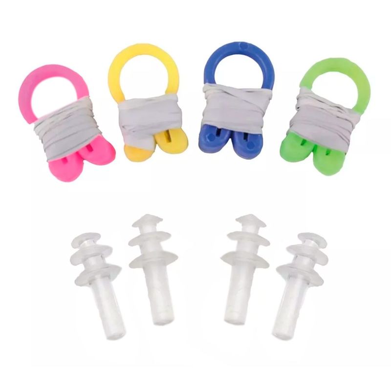 GENERICO - Kit Pinzas Nasales  Tapa Oídos Para Natación.