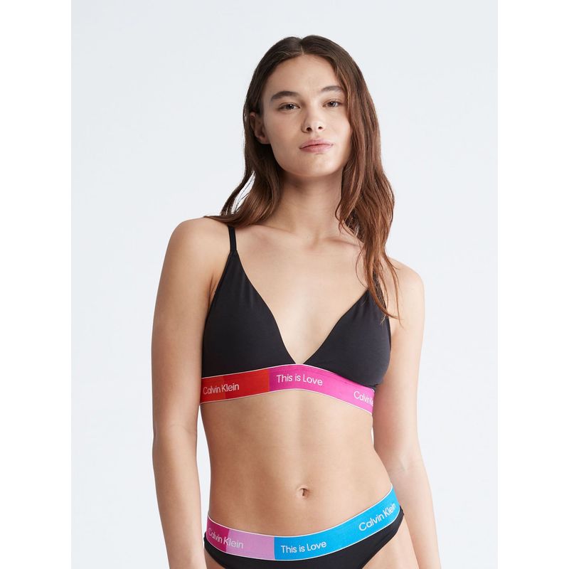CALVIN KLEIN - Bralette Con Logo Mujer Negro Calvin Klein