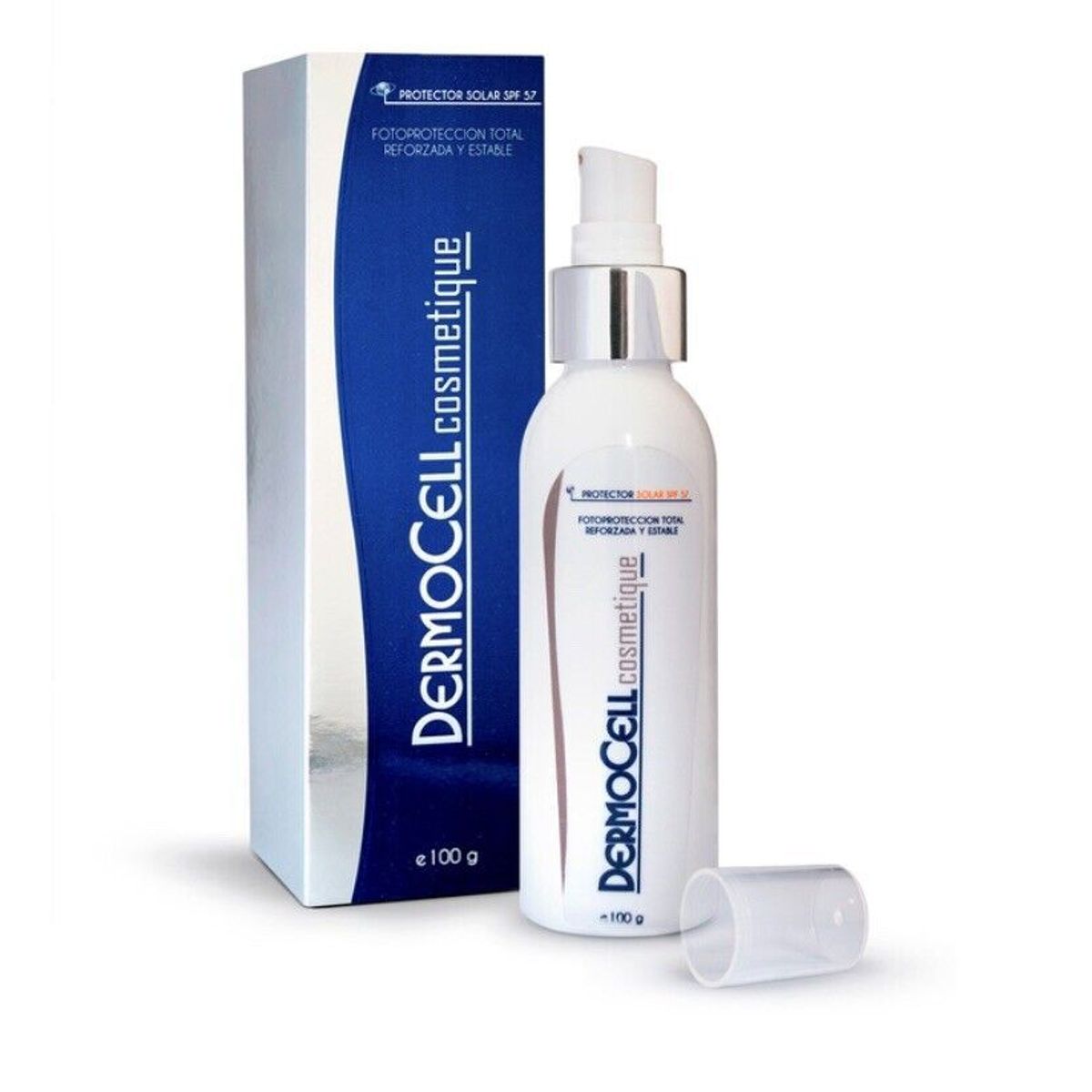 DERMOCELL - PROTECTOR SOLAR SPF 57 100g. COLOR CON PANTALLA SOLAR