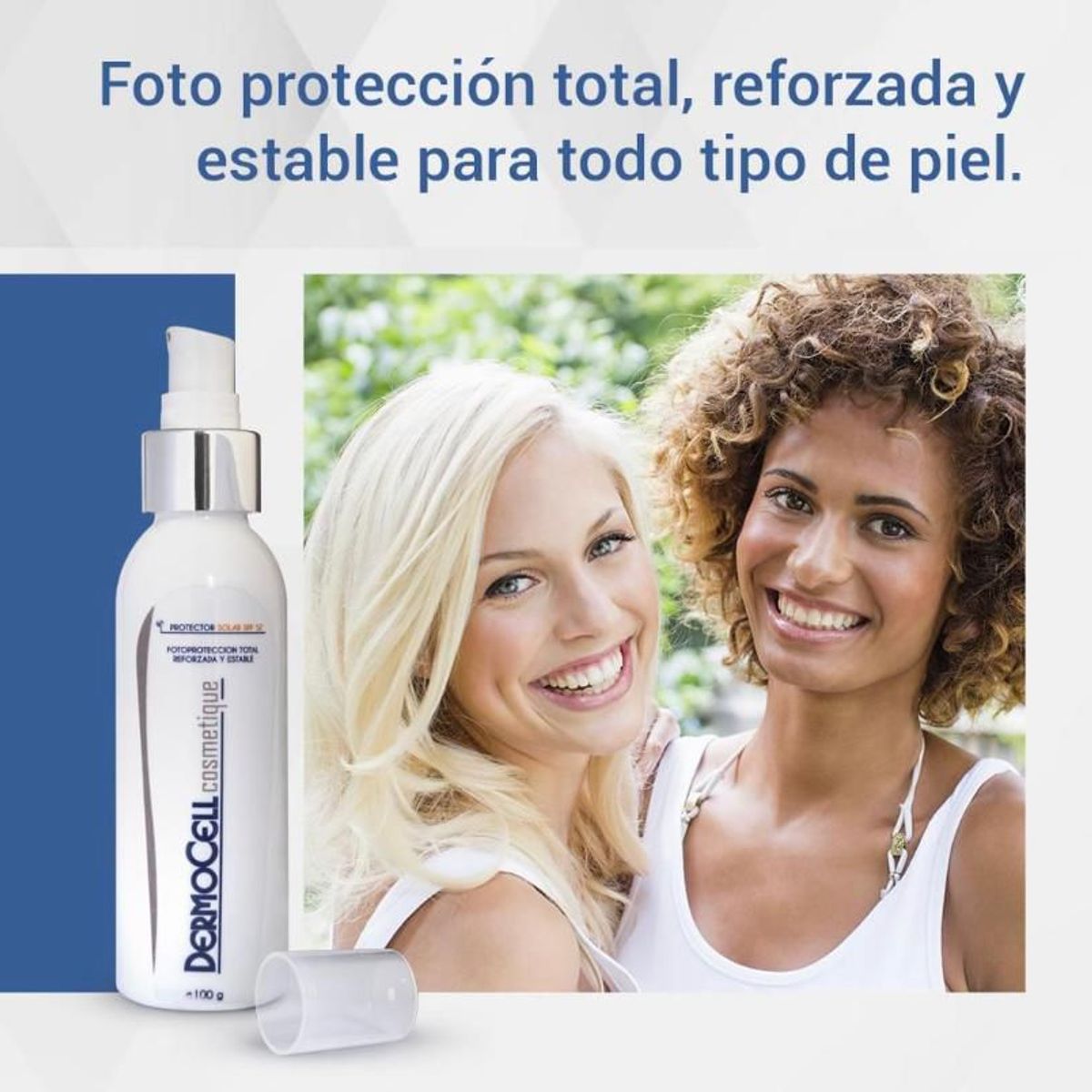 DERMOCELL - PROTECTOR SOLAR SPF 57 100g. COLOR CON PANTALLA SOLAR