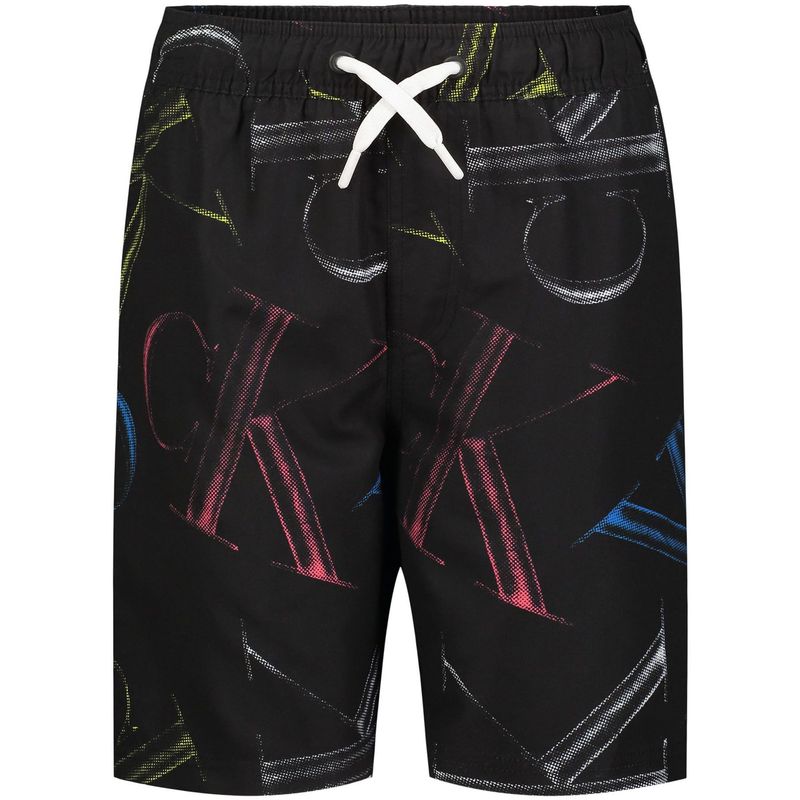 CALVIN KLEIN - Bermuda Con Estampado Negro Niño Calvin Klein
