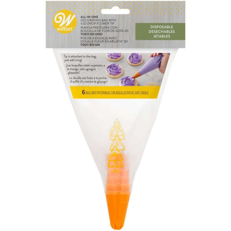 WILTON - SET MANGA DESECHABLE Y BOQUILLA # 2D X 6 UNDS