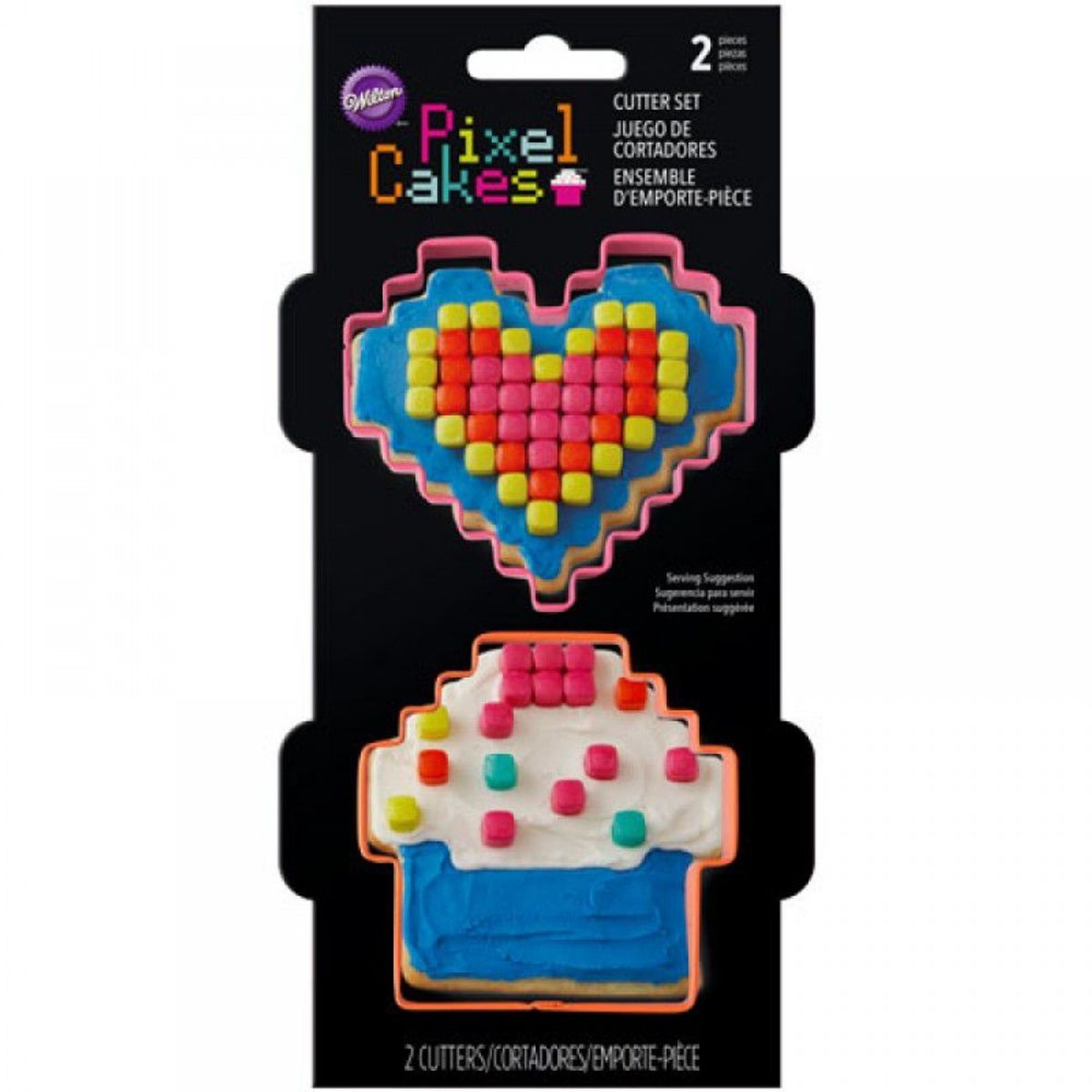 WILTON - SET CORTADORES PIXEL CAKES X 2