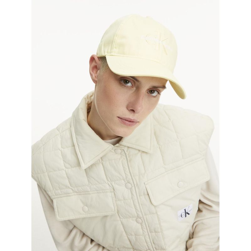 CALVIN KLEIN - Gorra Amarrilla De Algodón Orgánico Para Mujer Calvin Klein