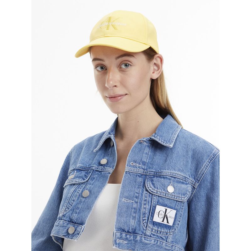 CALVIN KLEIN - Gorra Amarilla De Sarga En Algodón Para Mujer Calvin Klein