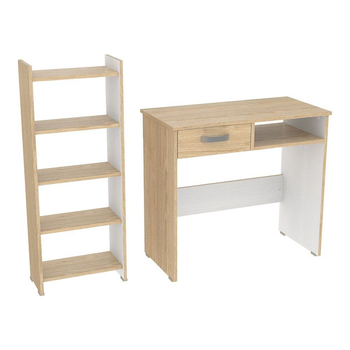 MADERKIT - Escritorio + biblioteca maderkit color rovere