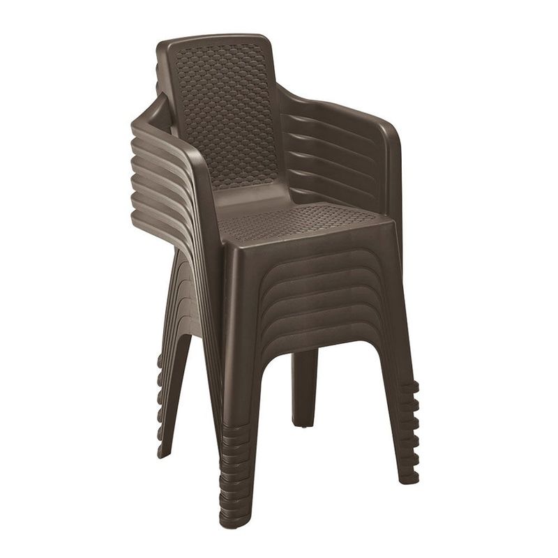 RIMAX - Silla Eterna CON Brazos RIMAX SET X 6 UND - Wengue