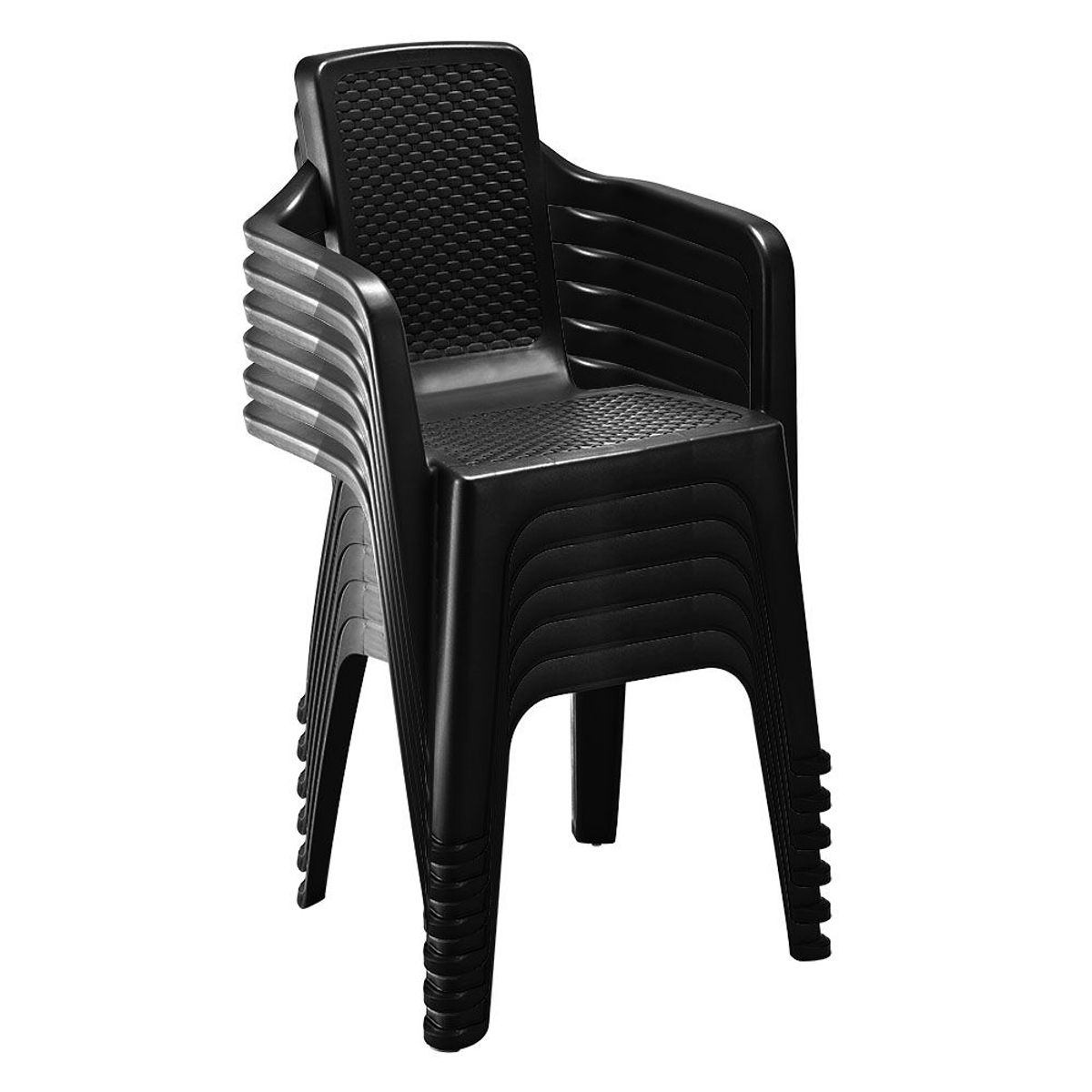 RIMAX - Silla Eterna CON Brazos RIMAX SET X 6 UND - Negro
