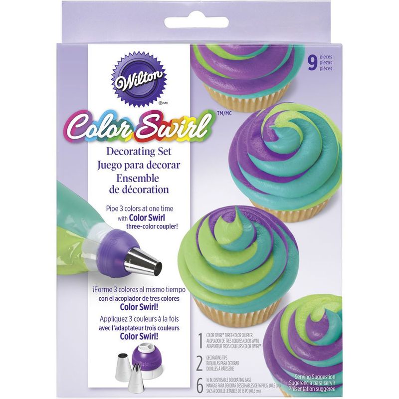 WILTON - KIT SWIRL CUPCAKE MULTICOLOR X 9