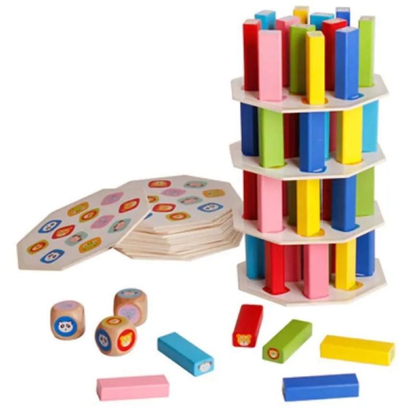 GENERICO - Juego madera torre animales diversion familia educatico jenga