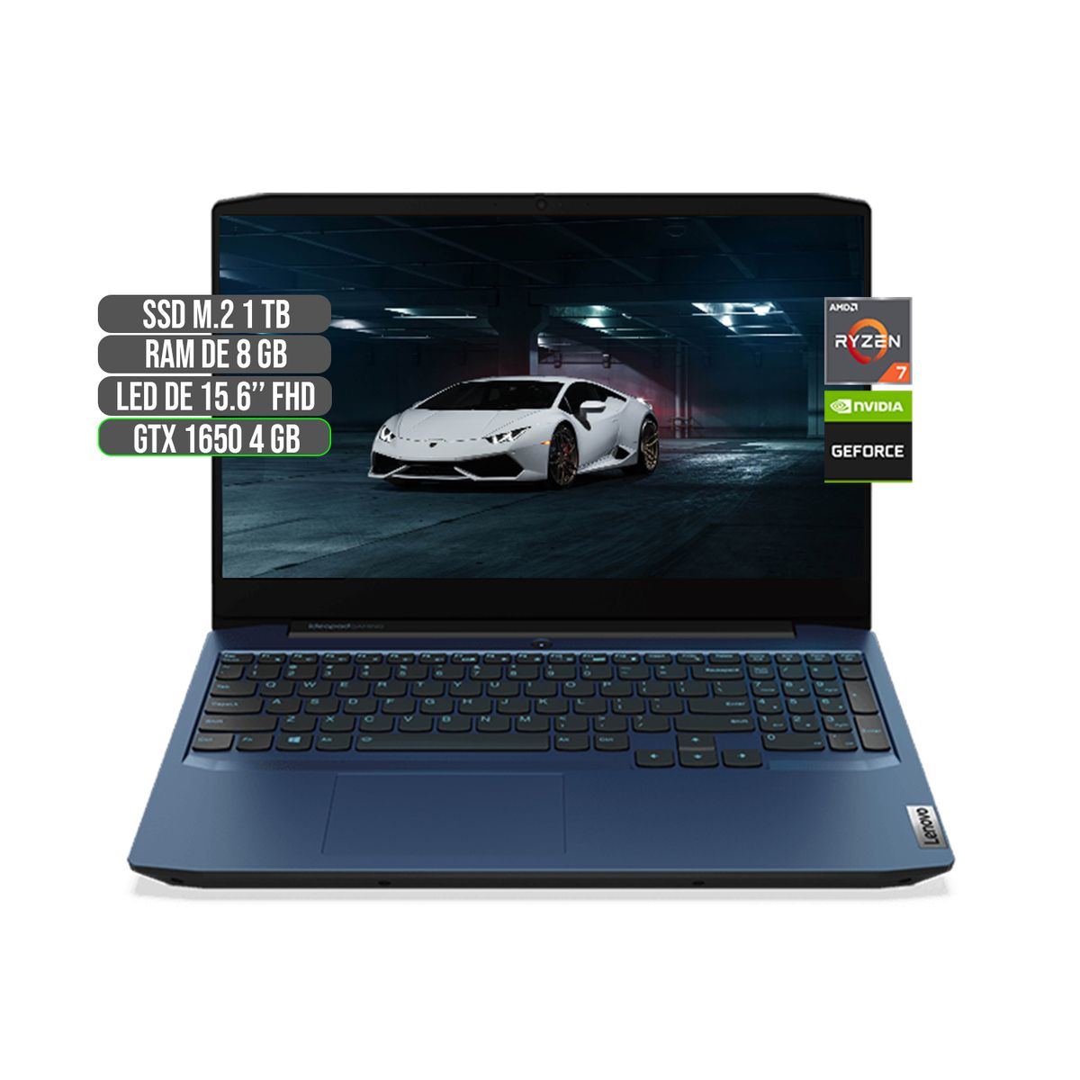 LENOVO - LENOVO AMD RYZEN 7 4800H SSD 1TB RAM 8GB GTX 1650 4GB LED 15.6" FHD