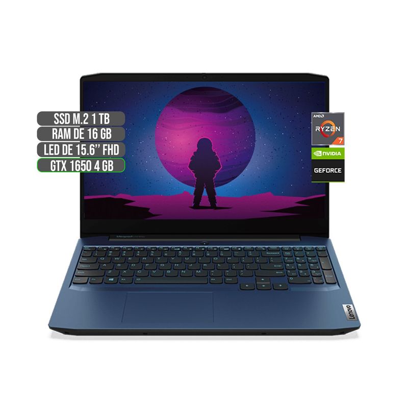 LENOVO - LENOVO AMD RYZEN 7 4800H SSD 1TB RAM 16GB GTX 1650 4GB LED 15.6" FHD