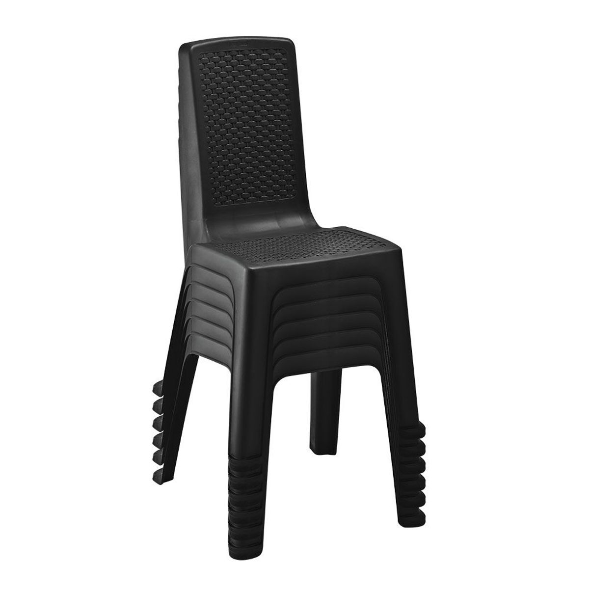 RIMAX - Silla Eterna SIN Brazos RIMAX SET X 6 UND - Negro