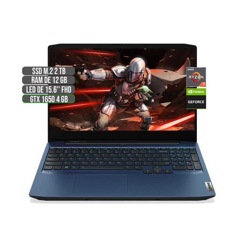 LENOVO - LENOVO AMD RYZEN 7 4800H SSD 2TB RAM 12GB GTX 1650 4GB LED 15.6" FHD