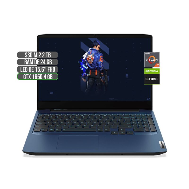 LENOVO - LENOVO AMD RYZEN 7 4800H SSD 2TB RAM 24GB GTX 1650 4GB LED 15.6" FHD