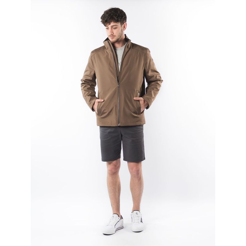 CALVIN KLEIN - Chaqueta Manga Larga Con Cremallera Y Logo Hombre Chocolate