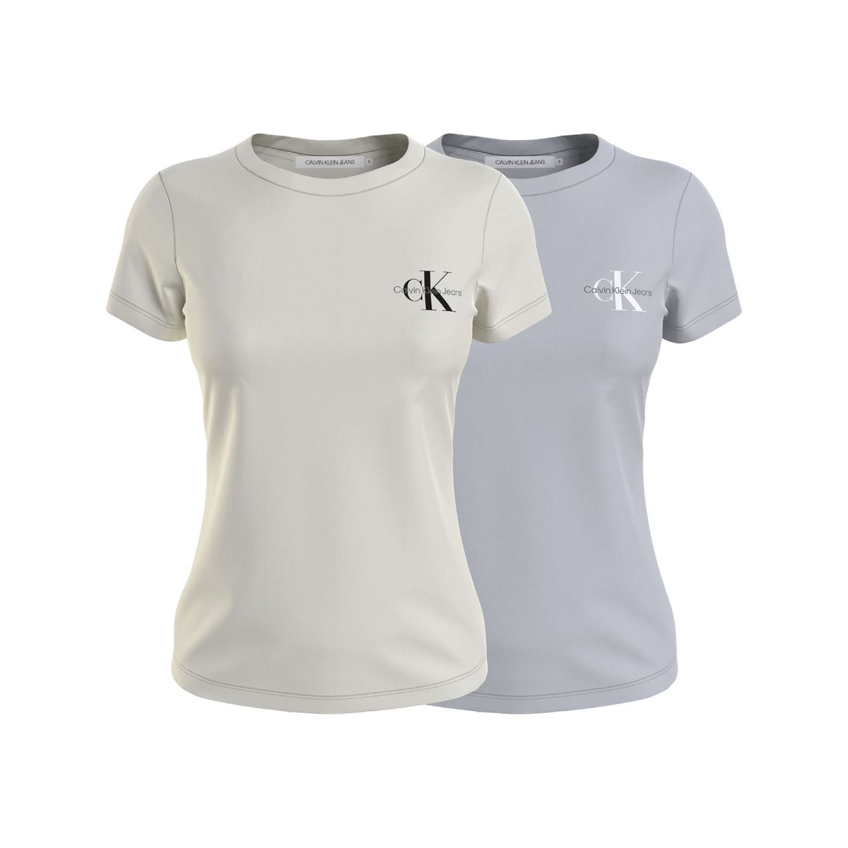 CALVIN KLEIN - Pack De 2 Camisetas En Algodon Con Logo Para Mujer Calvin Klein
