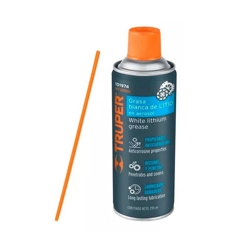 TRUPER - Grasa Lubricante Truper Multiusos Litio En Aerosol 295 Ml