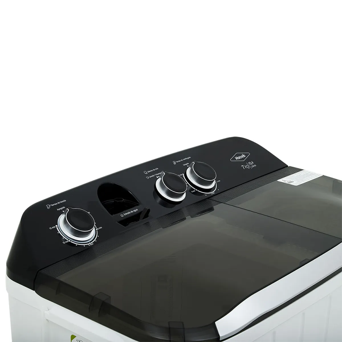HACEB - Lavadora Haceb Semiautomática de 7 KG Blanca