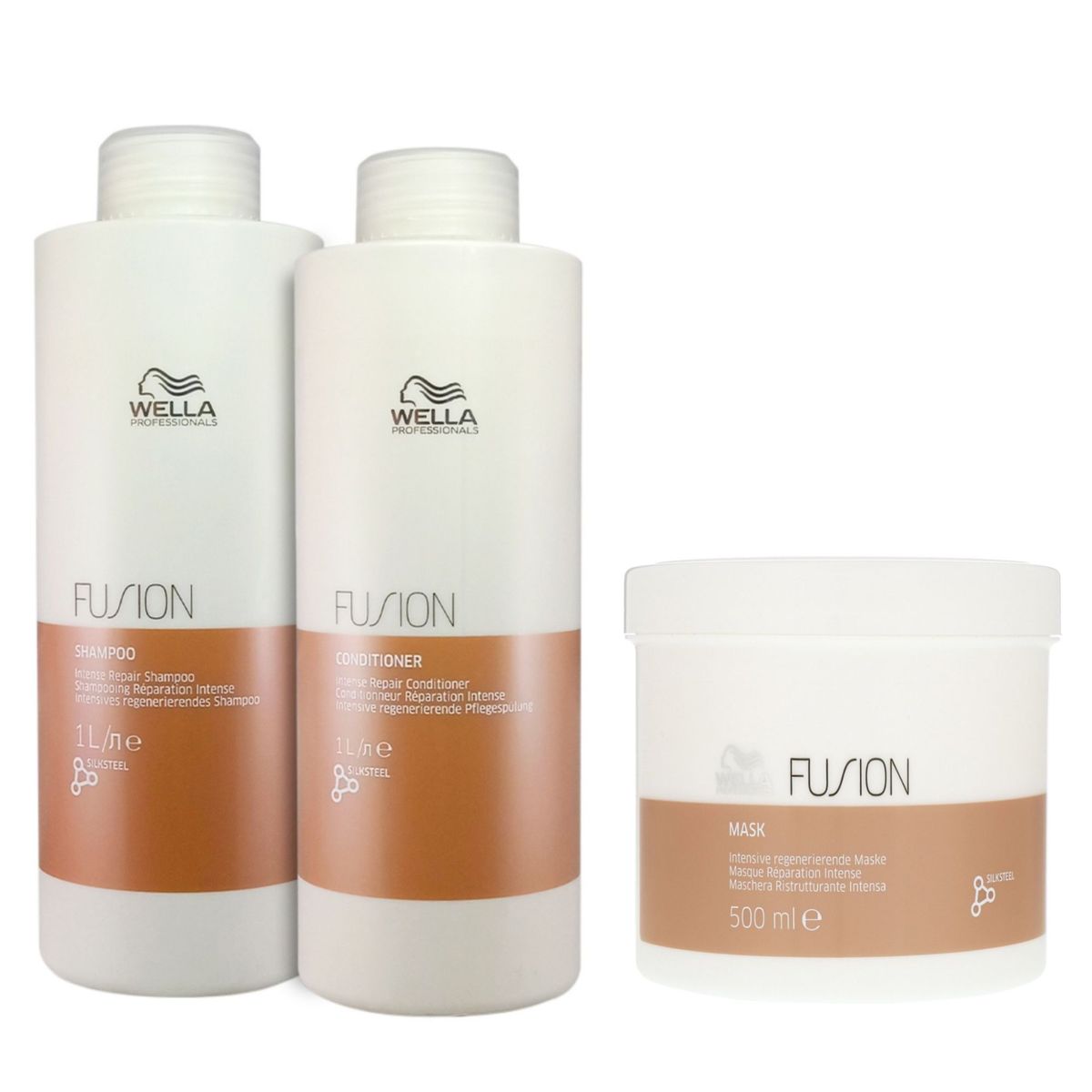 WELLA - ShampooAcondicionadorMascarilla Wella Fusion Litro Reparar
