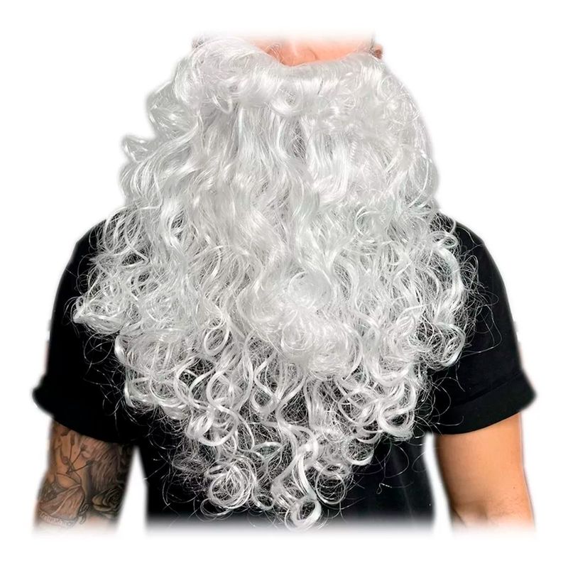 GENERICO - Barba Larga Papá Noel Santa Claus Anciano Navidad Disfraz