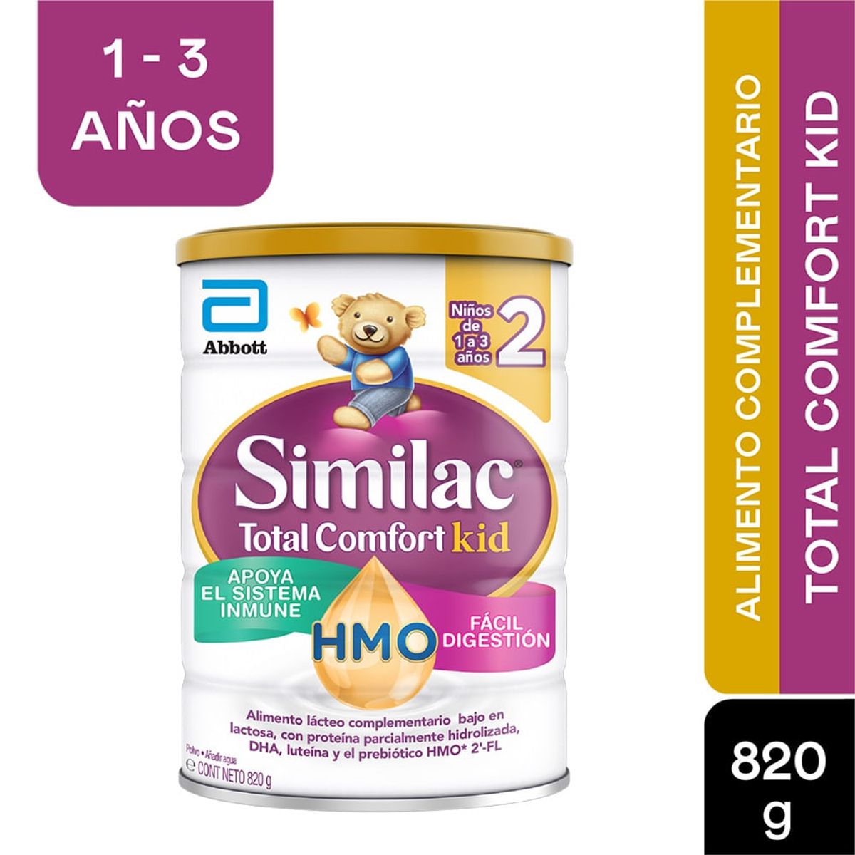SIMILAC - FORMULA INFANTIL SIMILAC ETAPA 2 DE 1-3 AÑOS X 820G