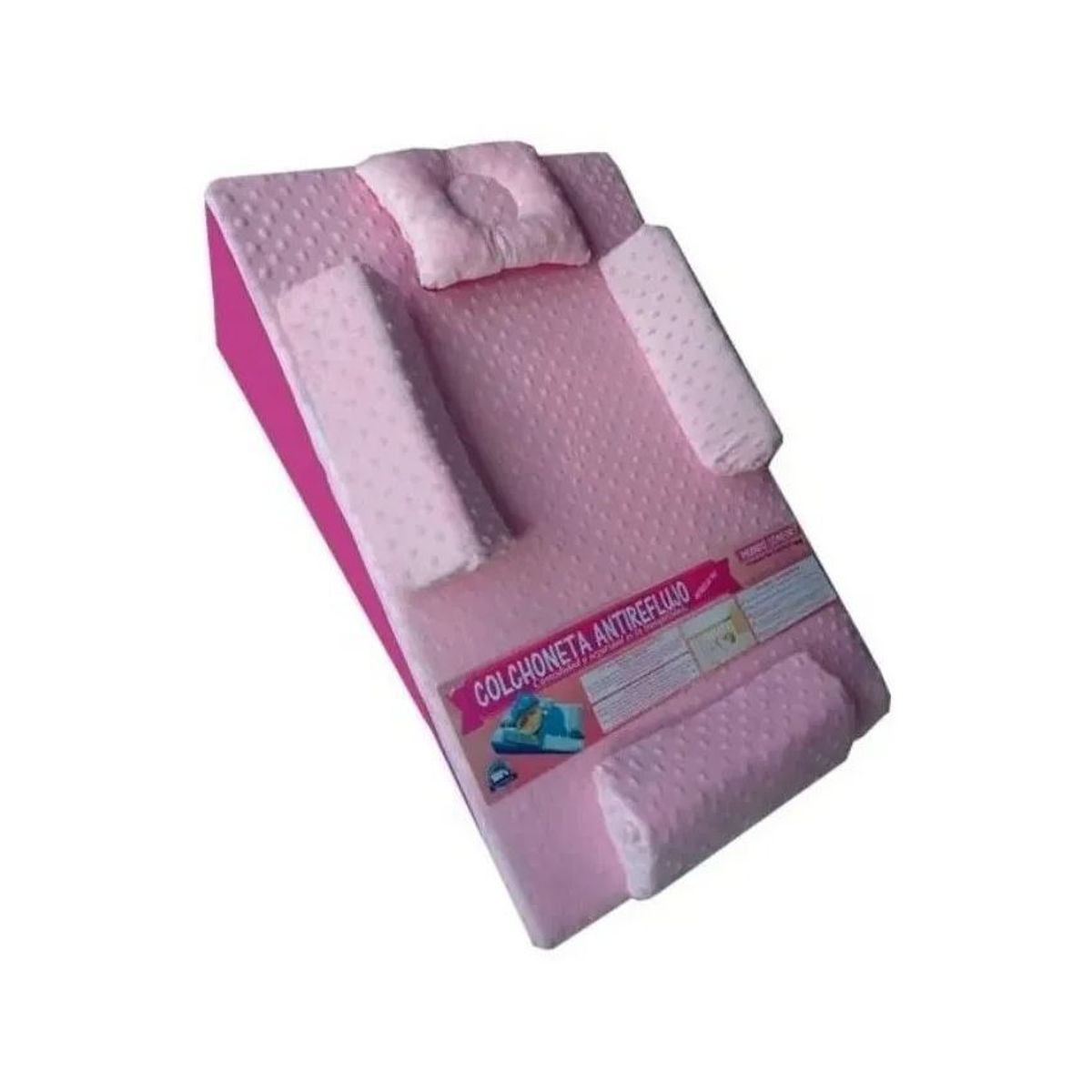 GENERICO - Colchoneta cojín colchón anti reflujo para bebe rosada