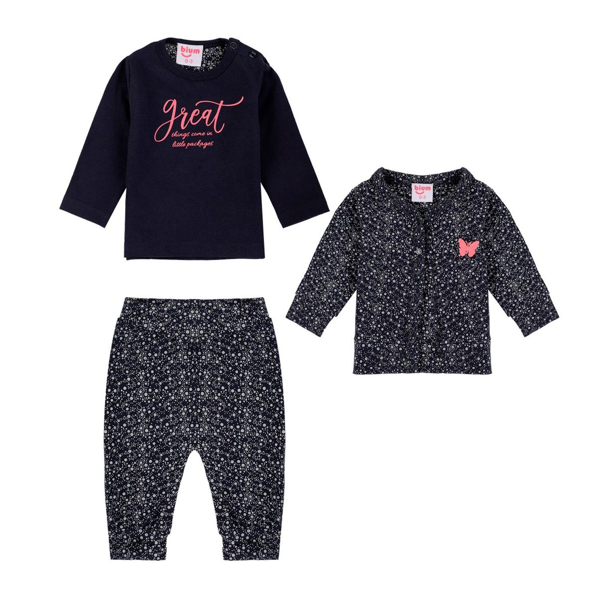 BIUM - Conjunto Bebé Niña Algodón Bium